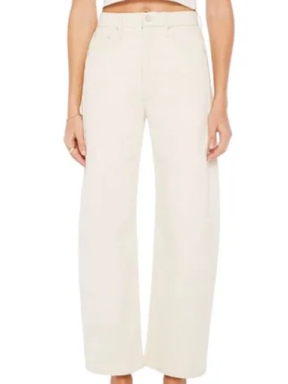 MOTHER New w/o tags Half Pipe Flood jeans in Cream
